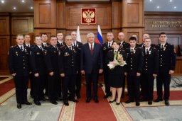 Вручены награды сотрудникам полиции