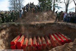 525 павших воинов захоронили в Мясном Бору